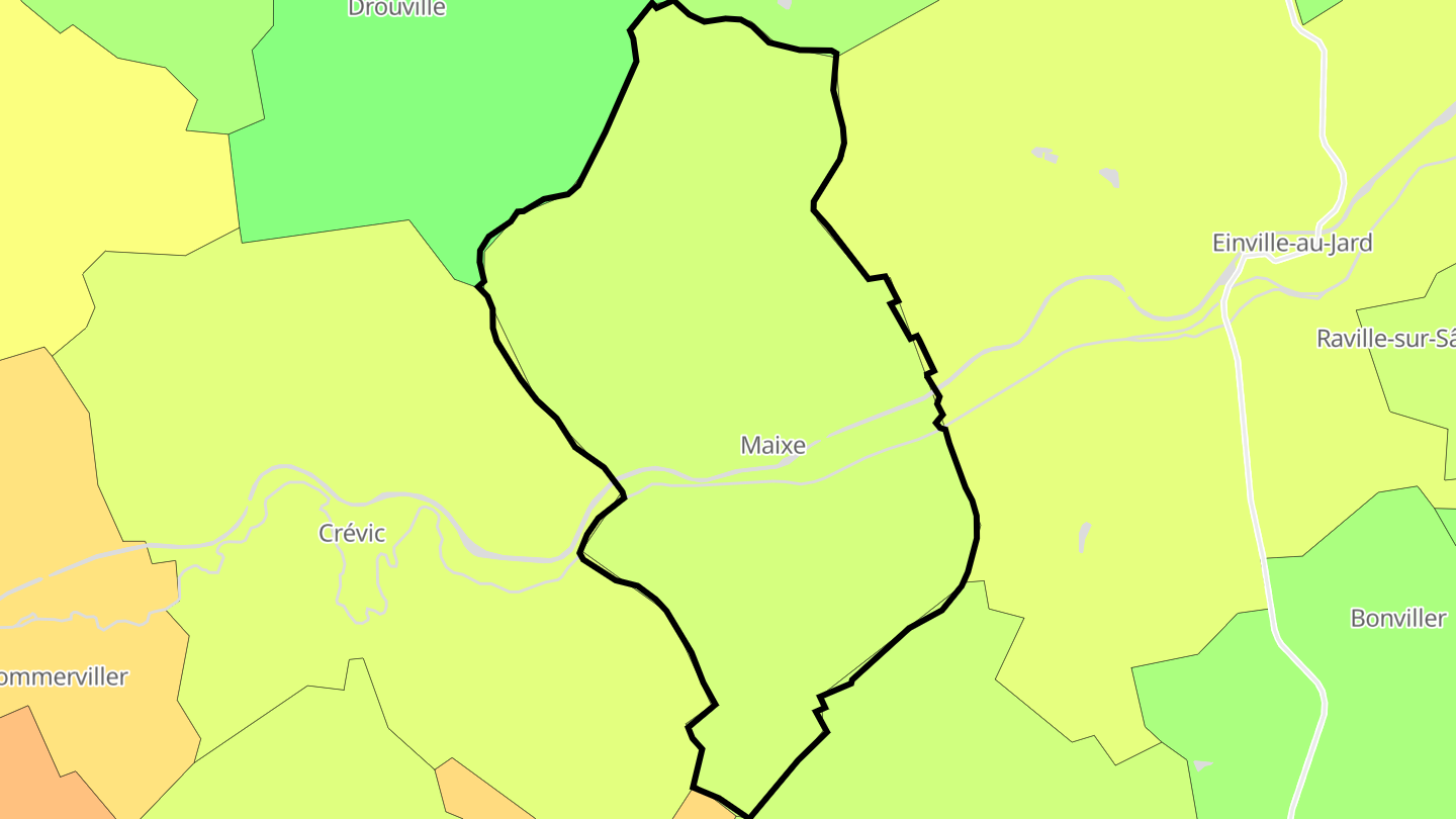 Carte des prix de l'immobilier Maixe