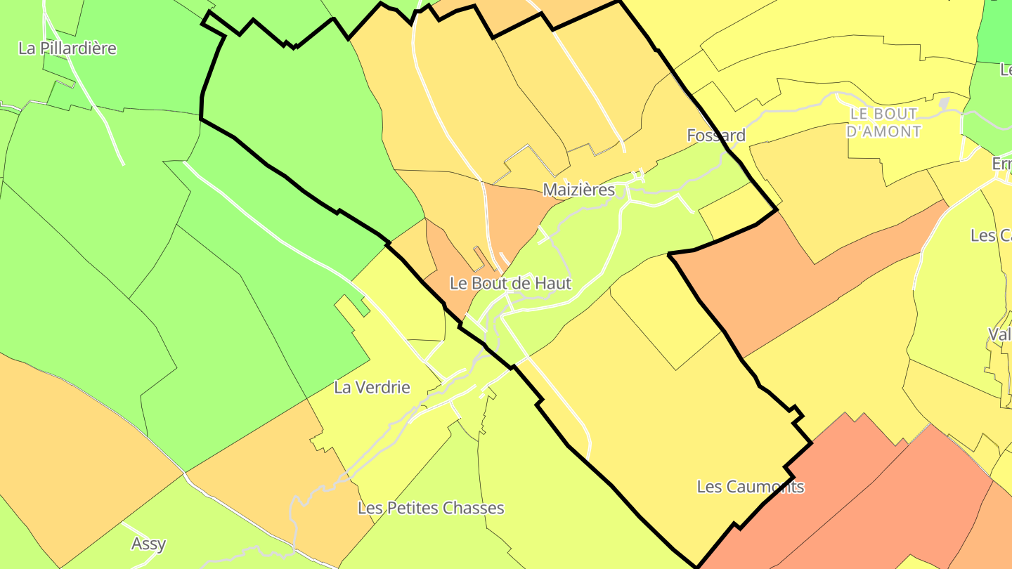 Carte des prix de l'immobilier Maizières