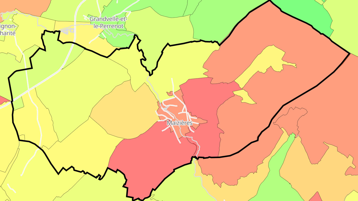 Carte des prix de l'immobilier Maizières