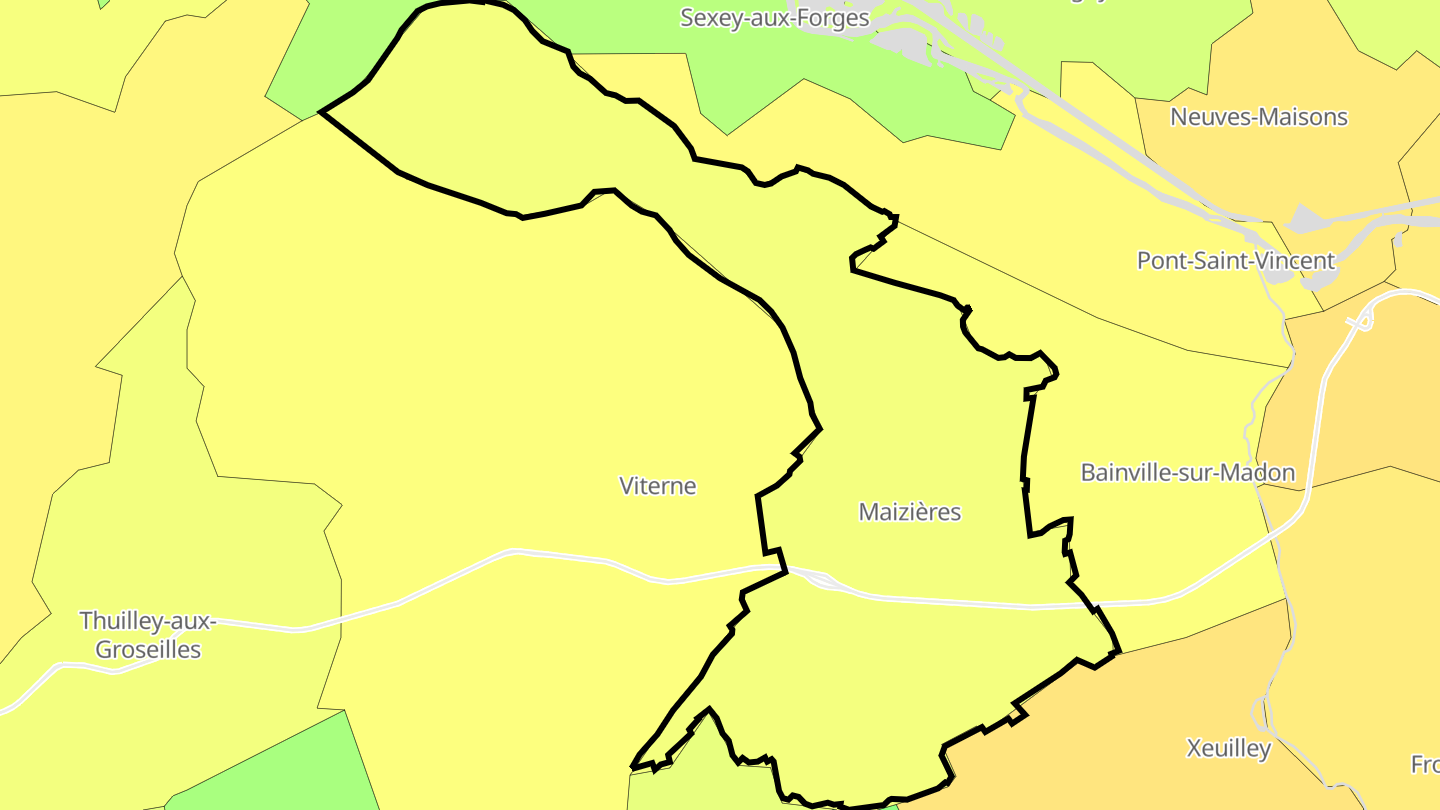 Carte des prix de l'immobilier Maizières