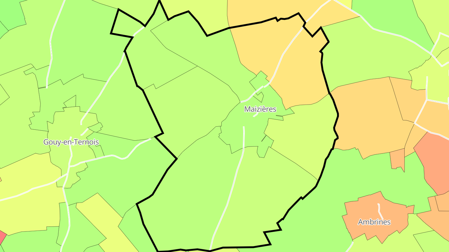 Carte des prix de l'immobilier Maizières