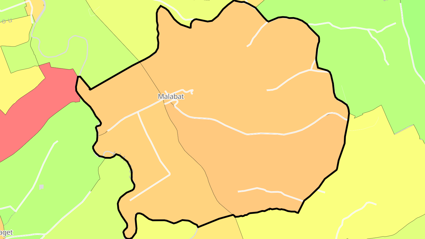 Carte des prix de l'immobilier Malabat