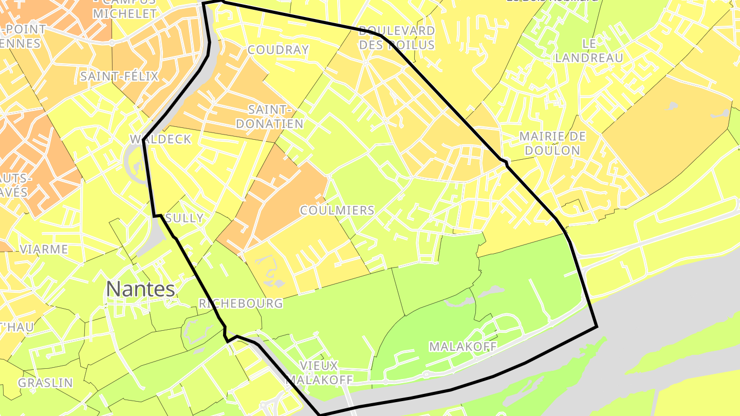 Carte des prix de l'immobilier Malakoff - Saint-Donatien