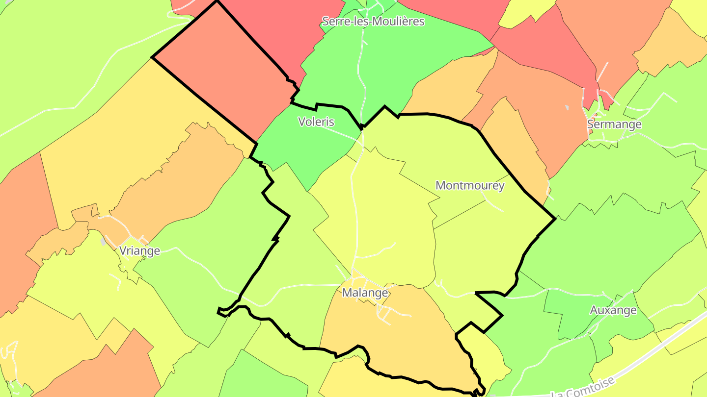 Carte des prix de l'immobilier Malange