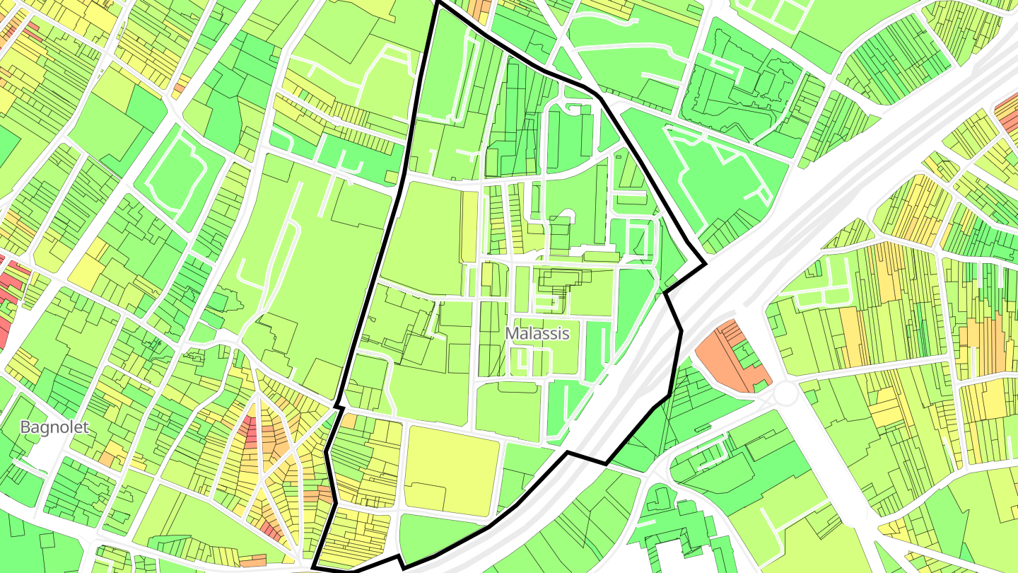 Carte des prix de l'immobilier Malassis