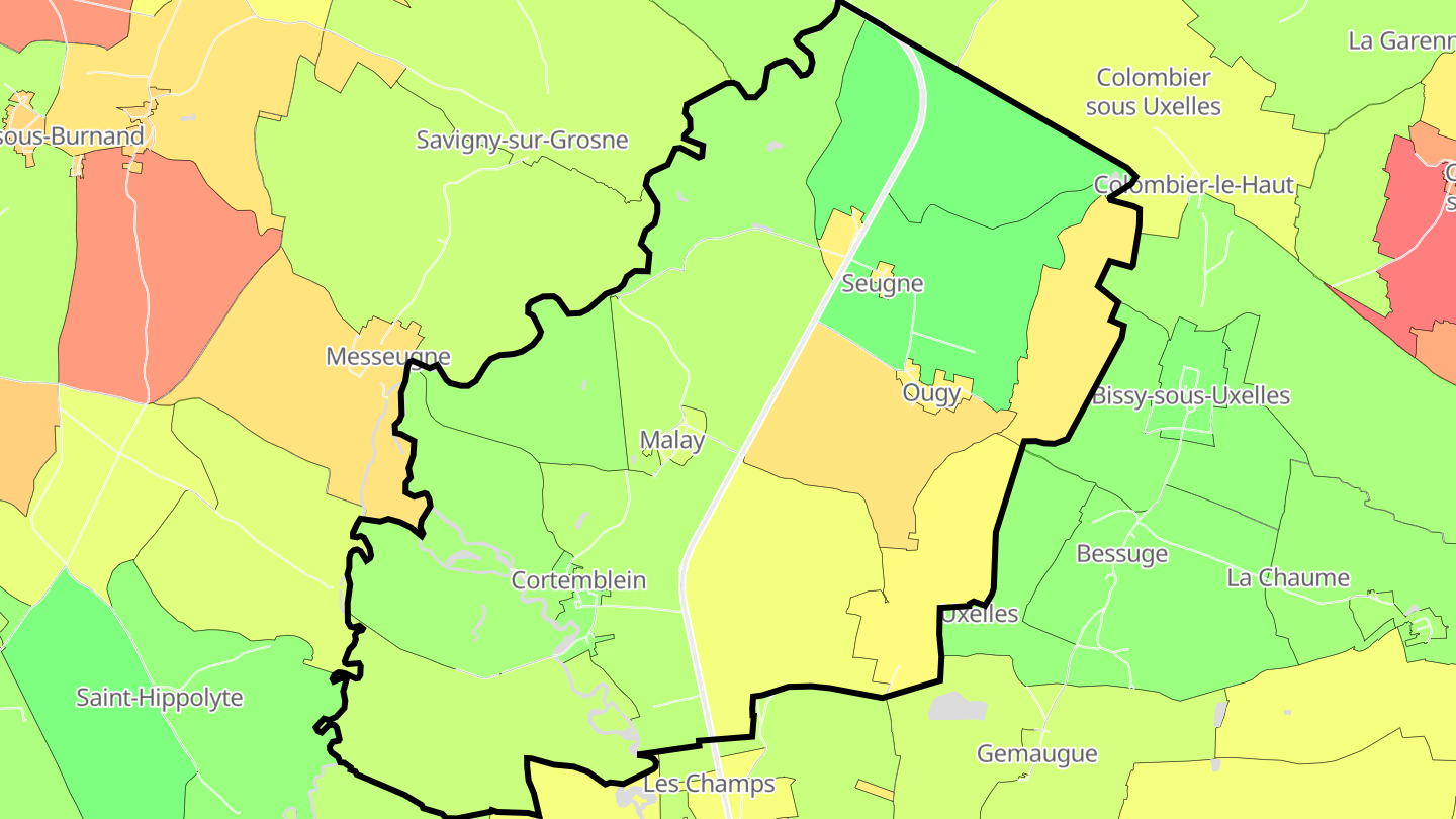 Carte des prix de l'immobilier Malay