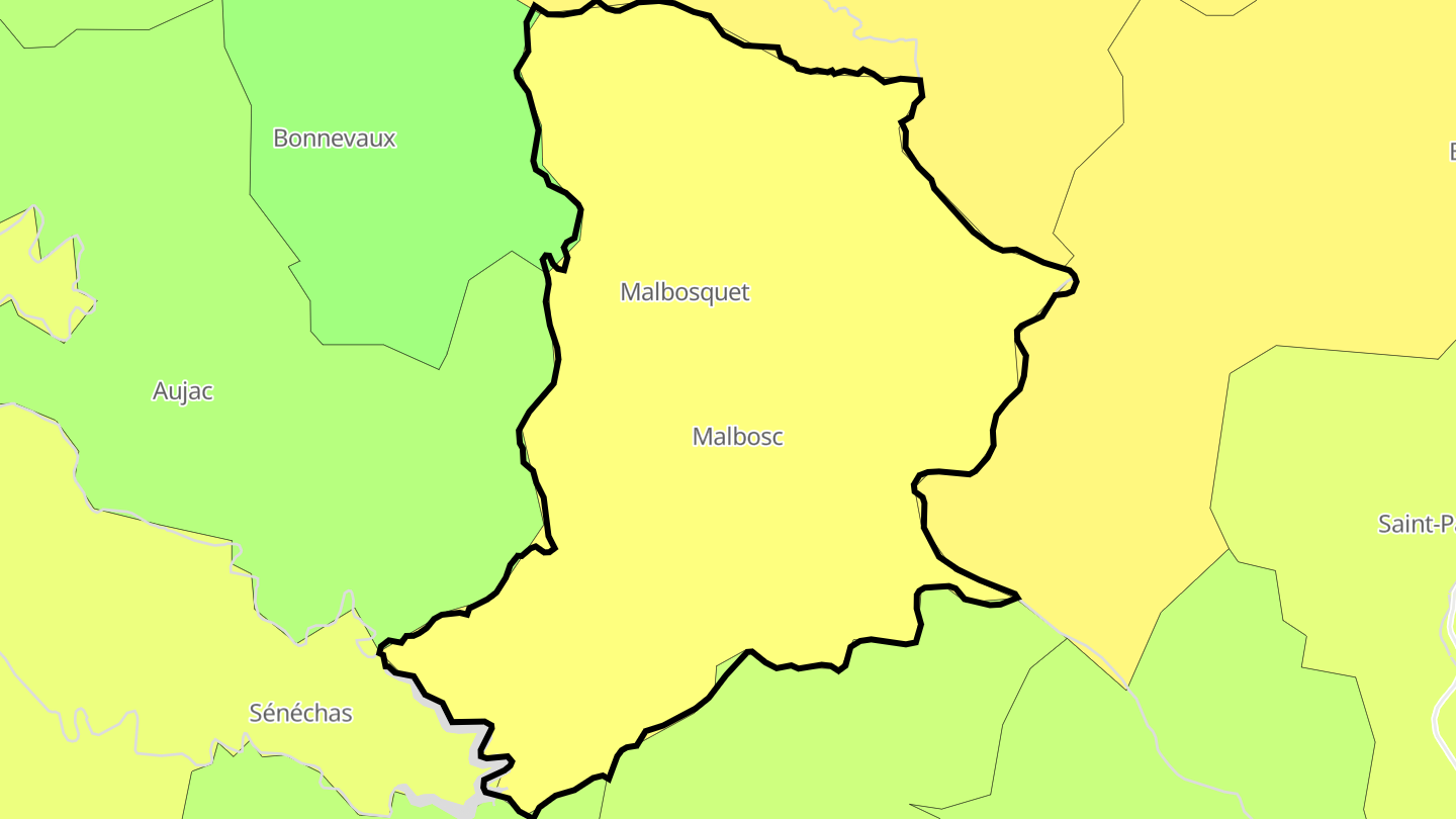 Carte des prix de l'immobilier Malbosc