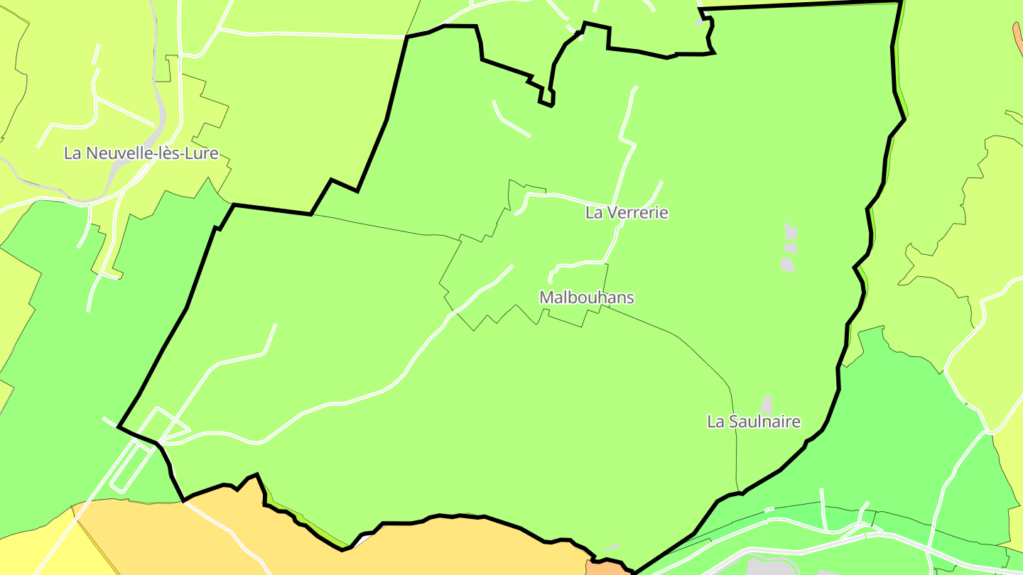 Carte des prix de l'immobilier Malbouhans