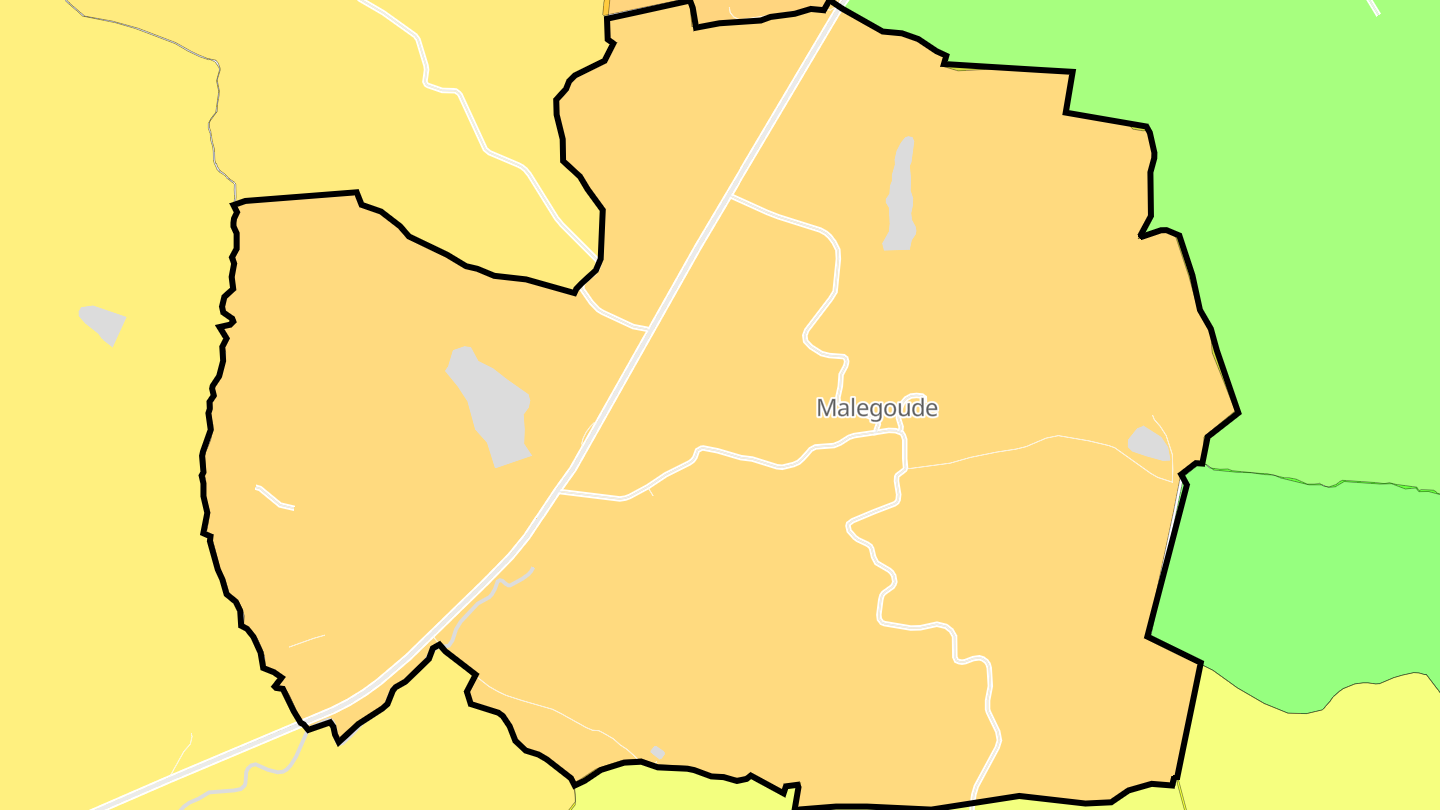 Carte des prix de l'immobilier Malegoude