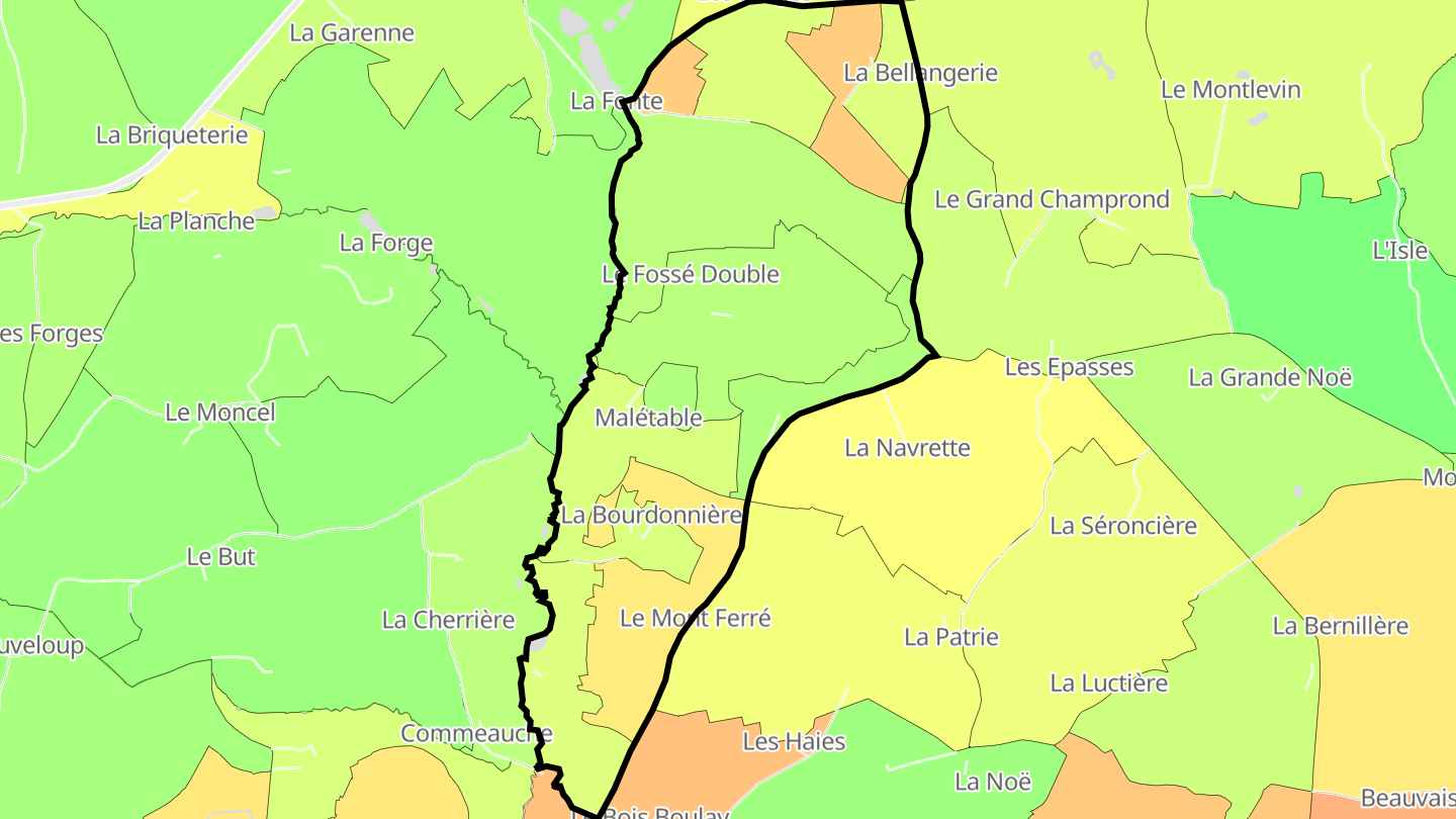 Carte des prix de l'immobilier Malétable