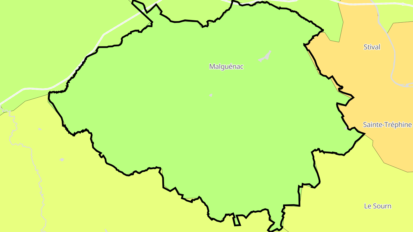 Carte des prix de l'immobilier Malguénac