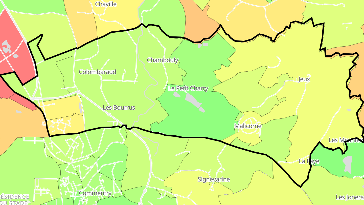 Carte des prix de l'immobilier Malicorne