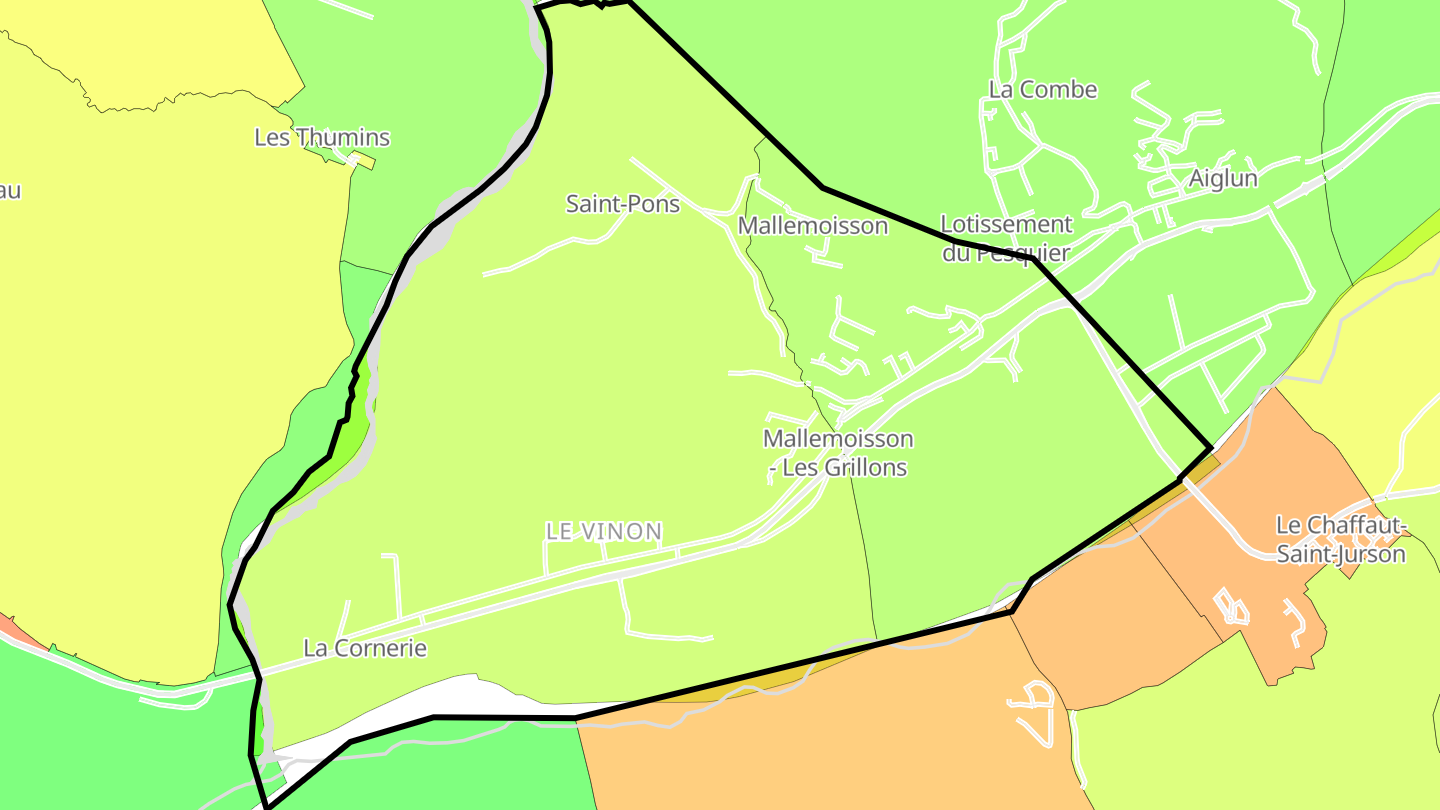 Carte des prix de l'immobilier Mallemoisson