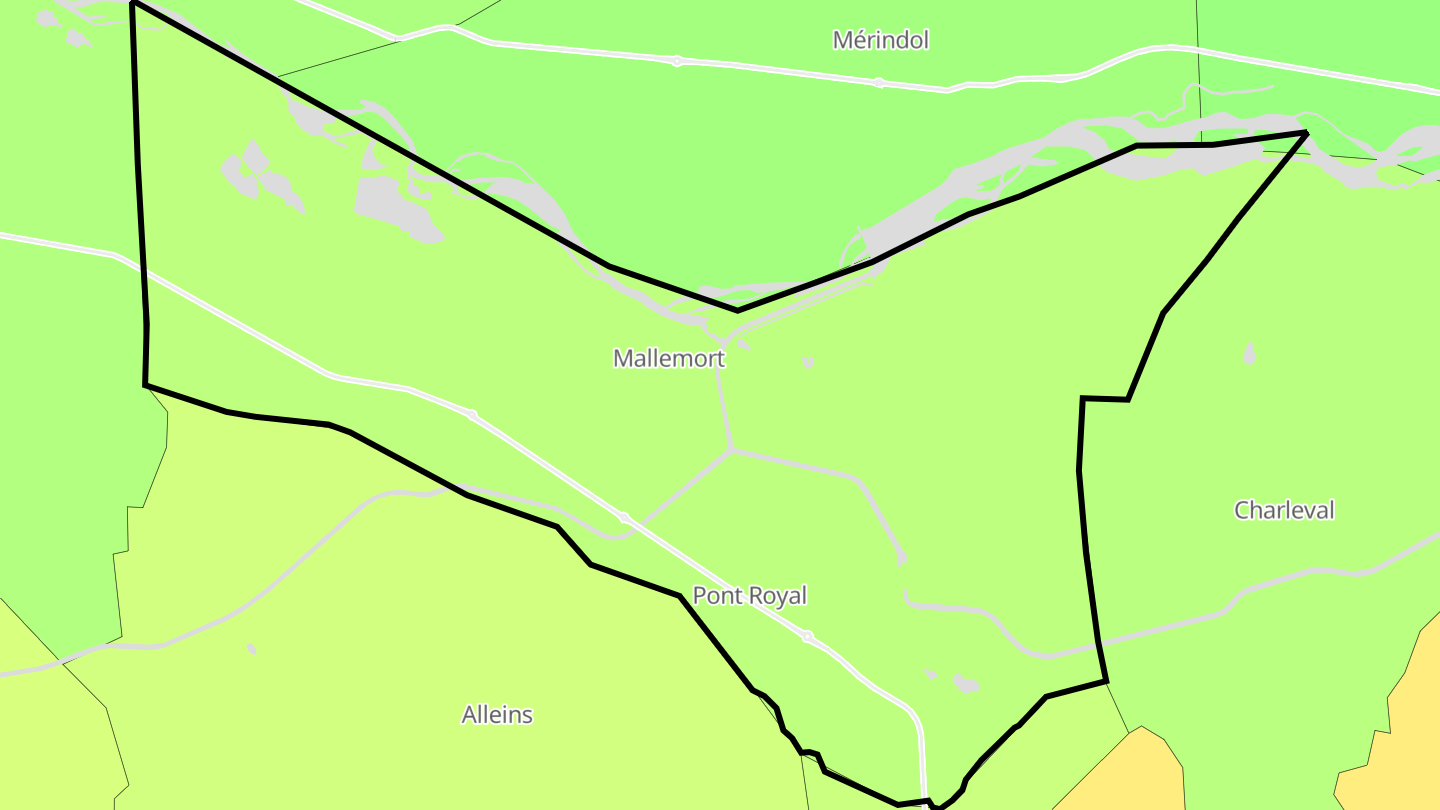 Carte des prix de l'immobilier Mallemort