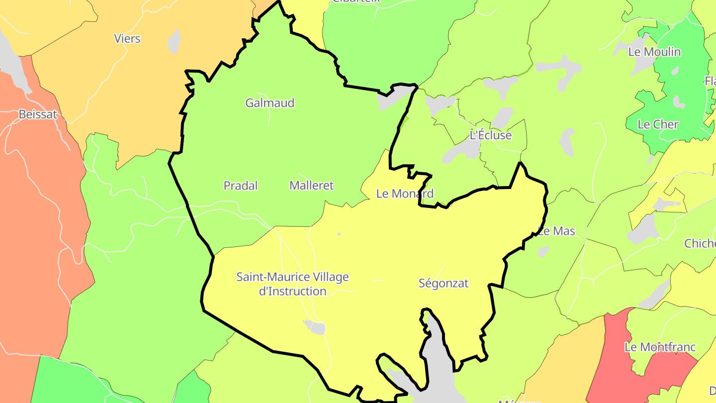 Carte des prix de l'immobilier Malleret