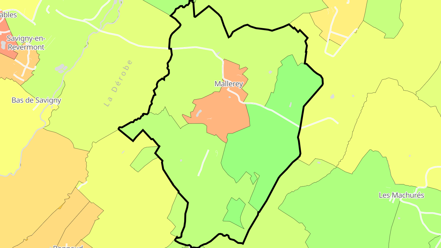 Carte des prix de l'immobilier Mallerey