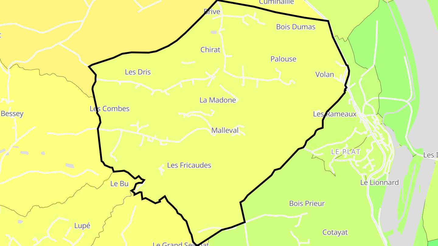 Carte des prix de l'immobilier Malleval
