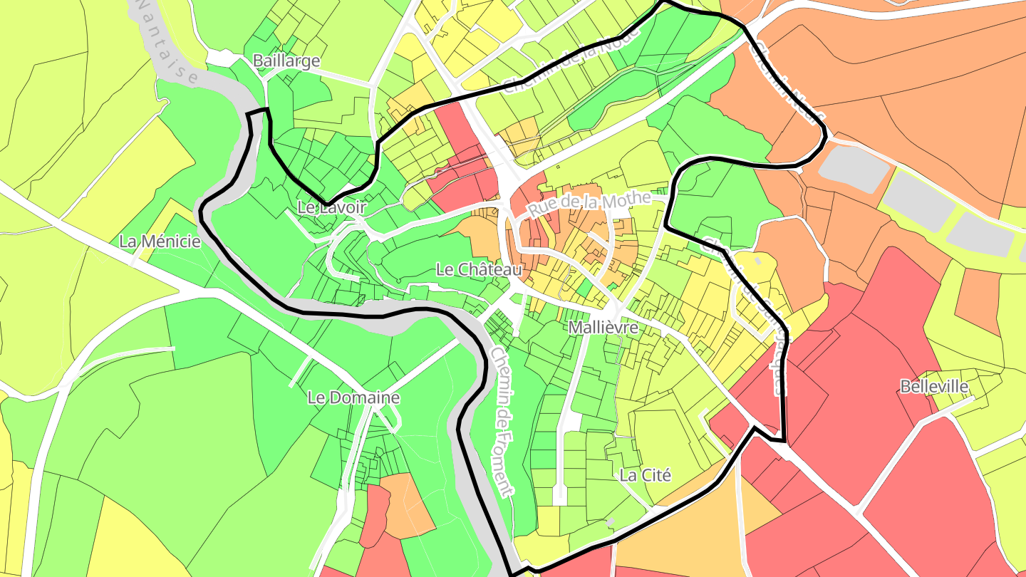 Carte des prix de l'immobilier Mallièvre
