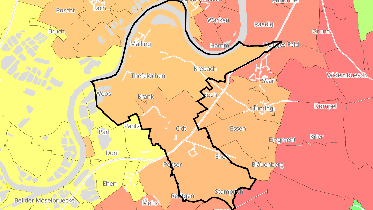 Carte des prix de l'immobilier Malling