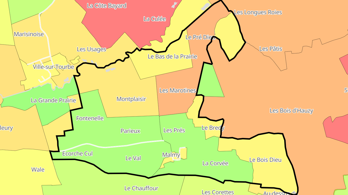 Carte des prix de l'immobilier Malmy