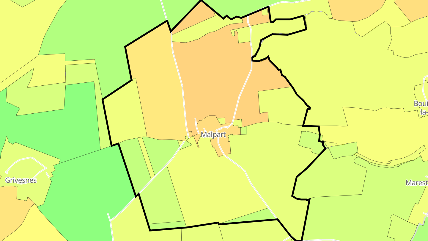 Carte des prix de l'immobilier Malpart