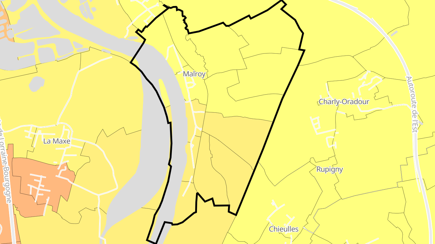 Carte des prix de l'immobilier Malroy