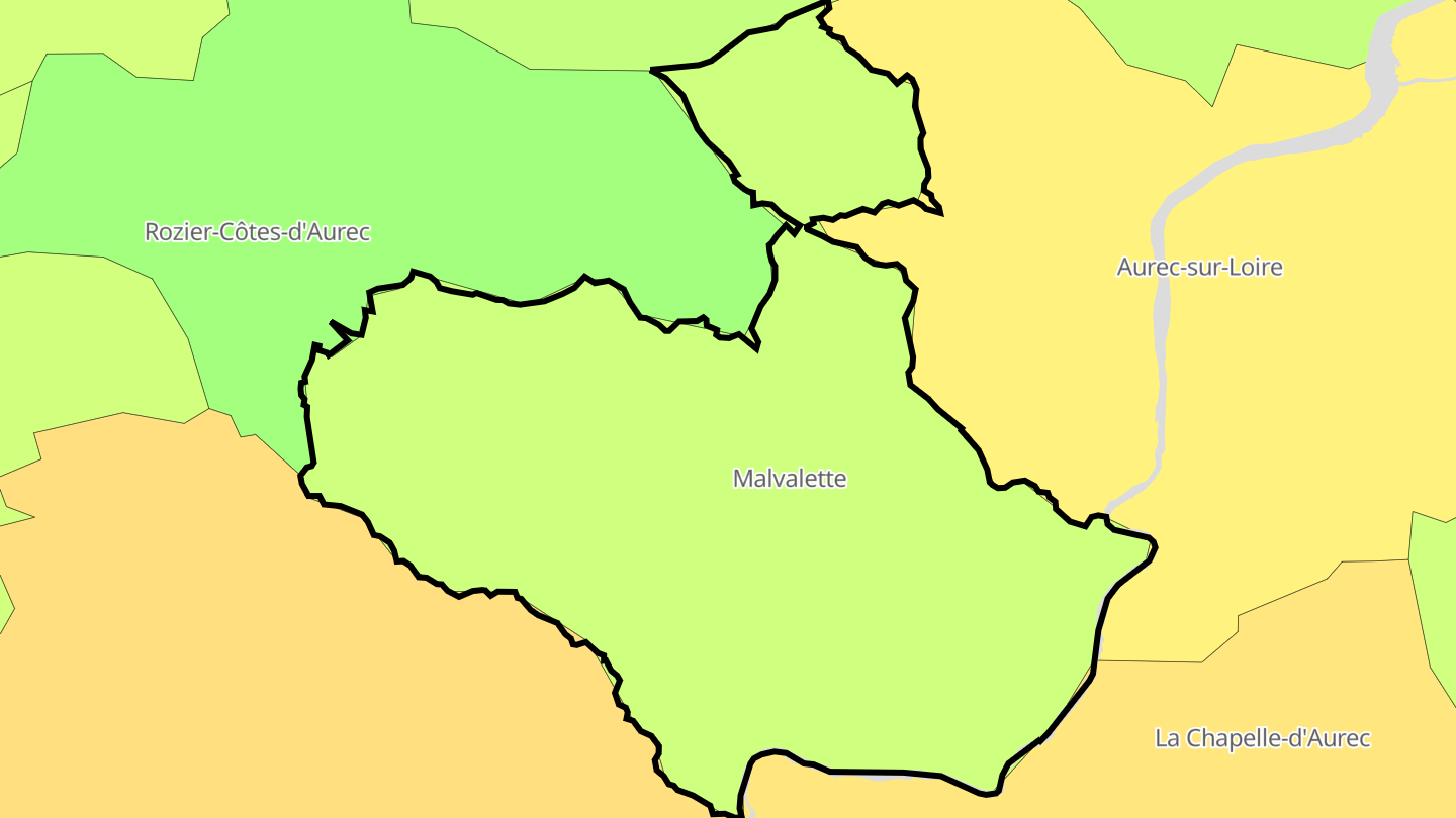Carte des prix de l'immobilier Malvalette