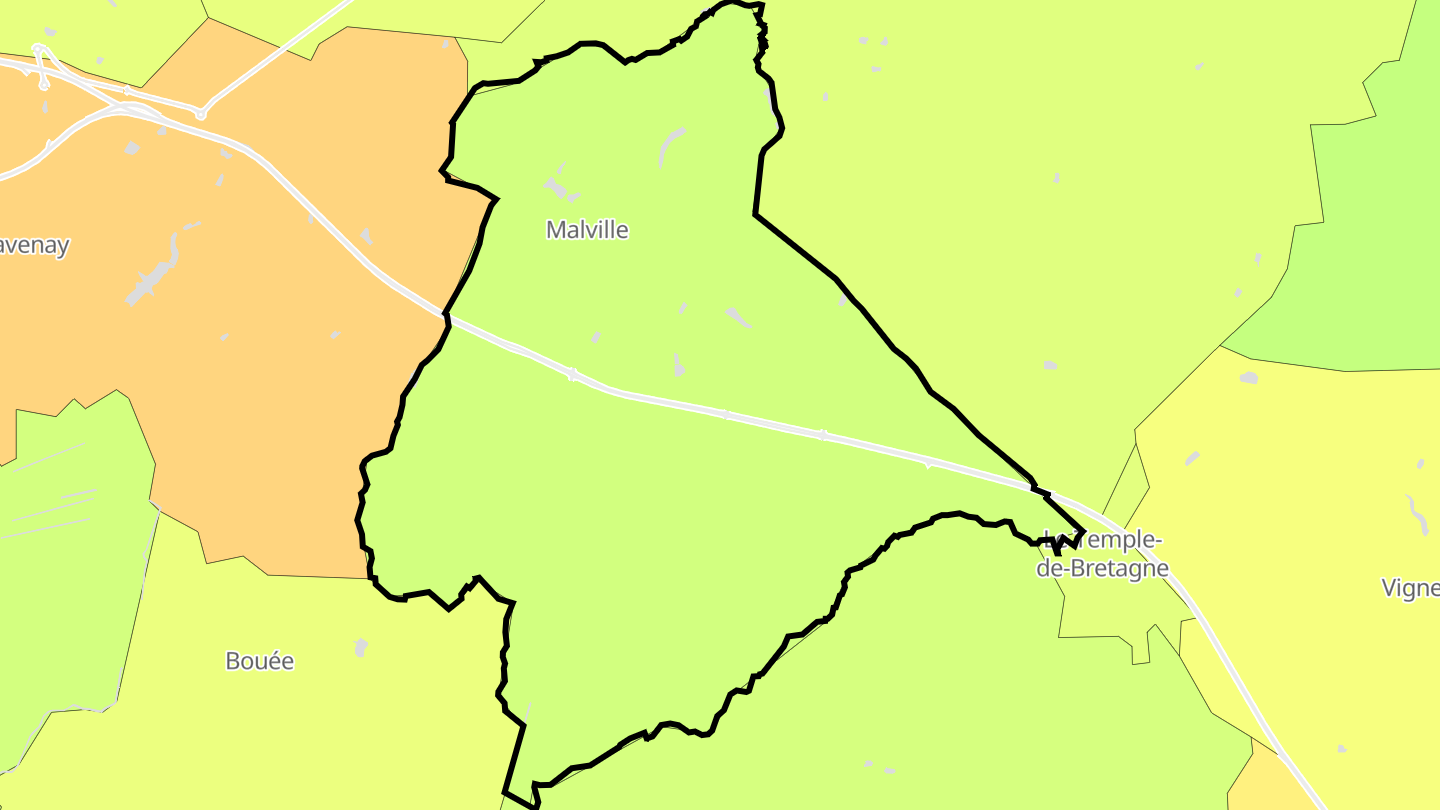 Carte des prix de l'immobilier Malville