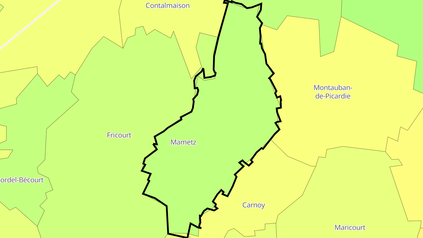 Carte des prix de l'immobilier Mametz