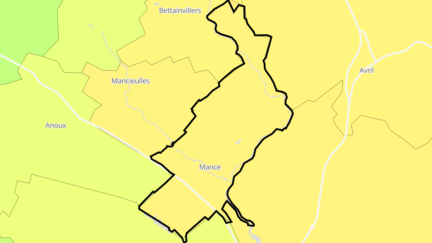 Carte des prix de l'immobilier Mance