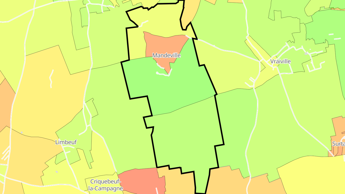 Carte des prix de l'immobilier Mandeville