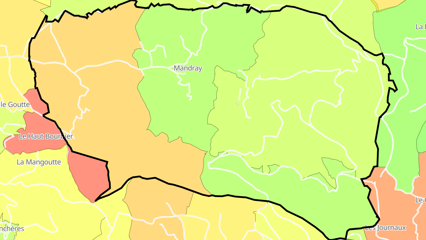 Carte des prix de l'immobilier Mandray