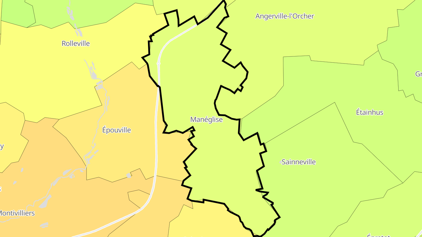 Carte des prix de l'immobilier Manéglise