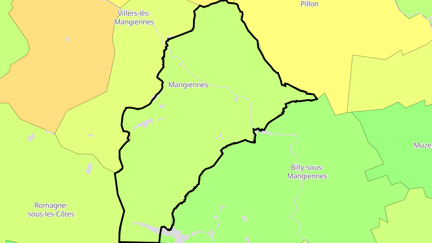 Carte des prix de l'immobilier Mangiennes