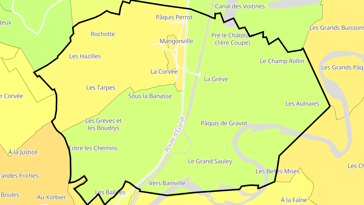Carte des prix de l'immobilier Mangonville