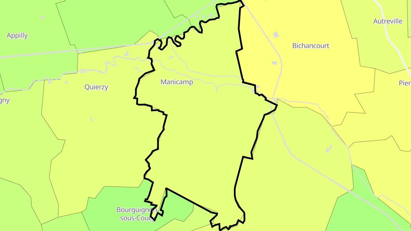 Carte des prix de l'immobilier Manicamp