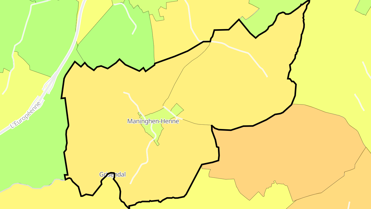 Carte des prix de l'immobilier Maninghen-Henne