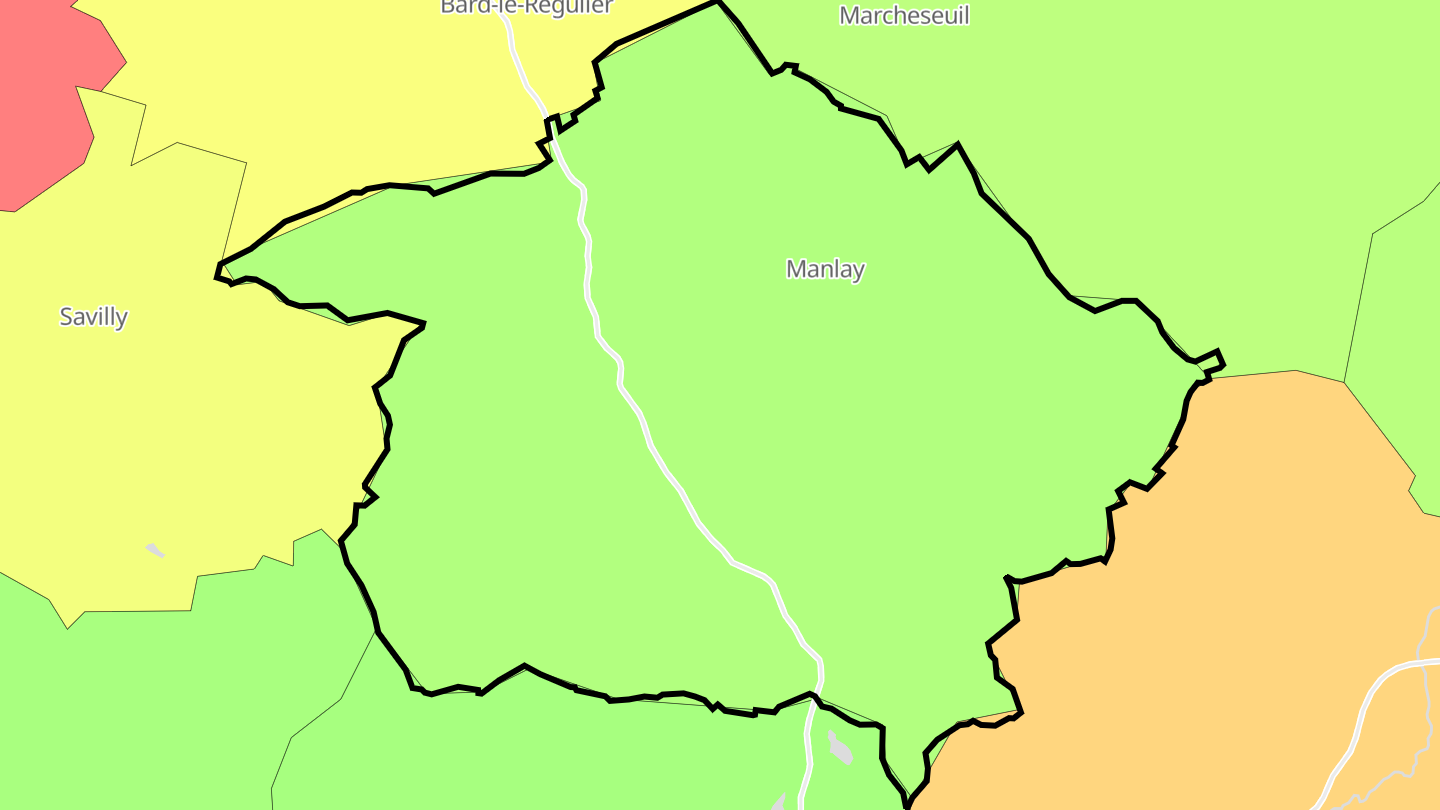 Carte des prix de l'immobilier Manlay