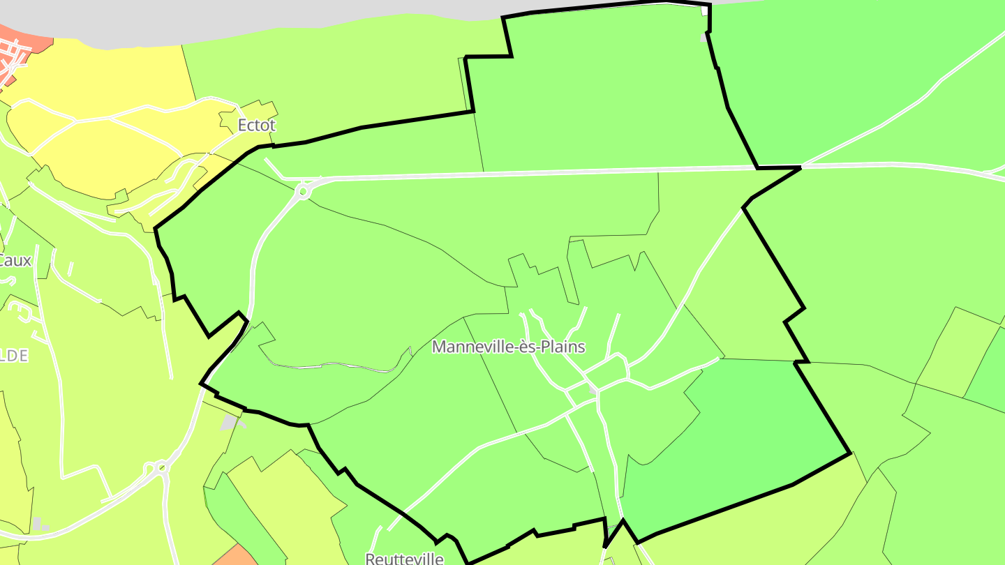Carte des prix de l'immobilier Manneville-ès-Plains