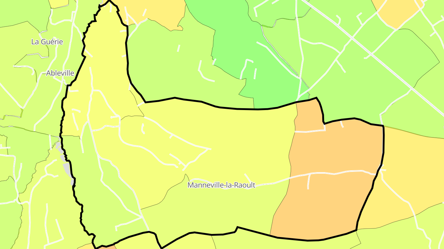Carte des prix de l'immobilier Manneville-la-Raoult