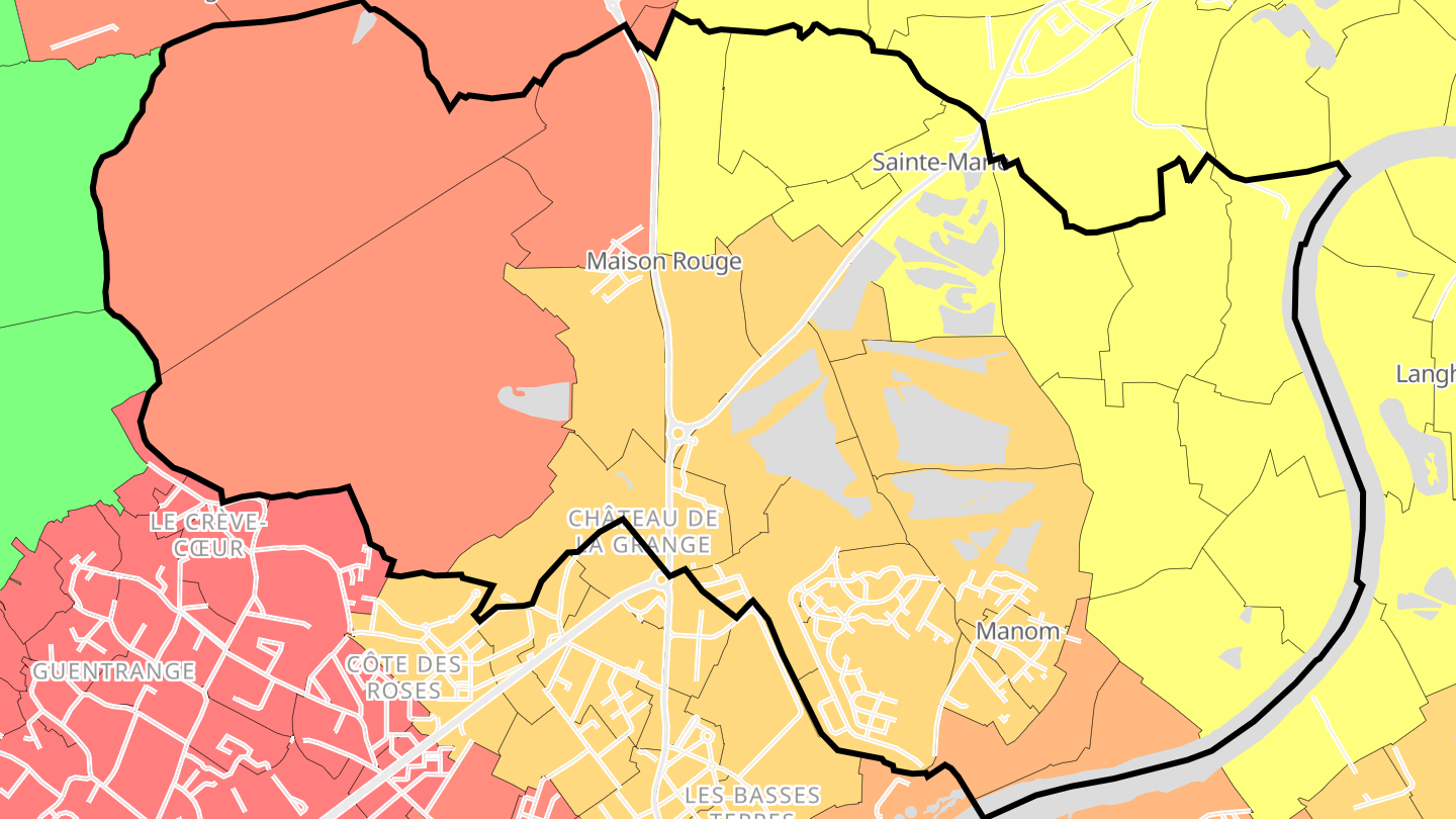 Carte des prix de l'immobilier Manom