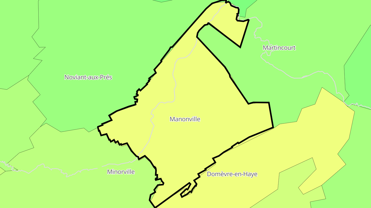 Carte des prix de l'immobilier Manonville