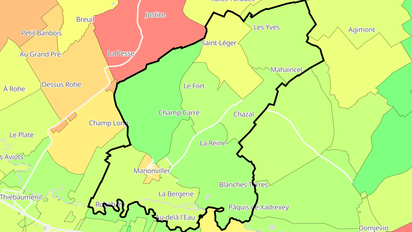 Carte des prix de l'immobilier Manonviller