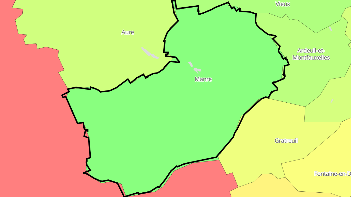 Carte des prix de l'immobilier Manre