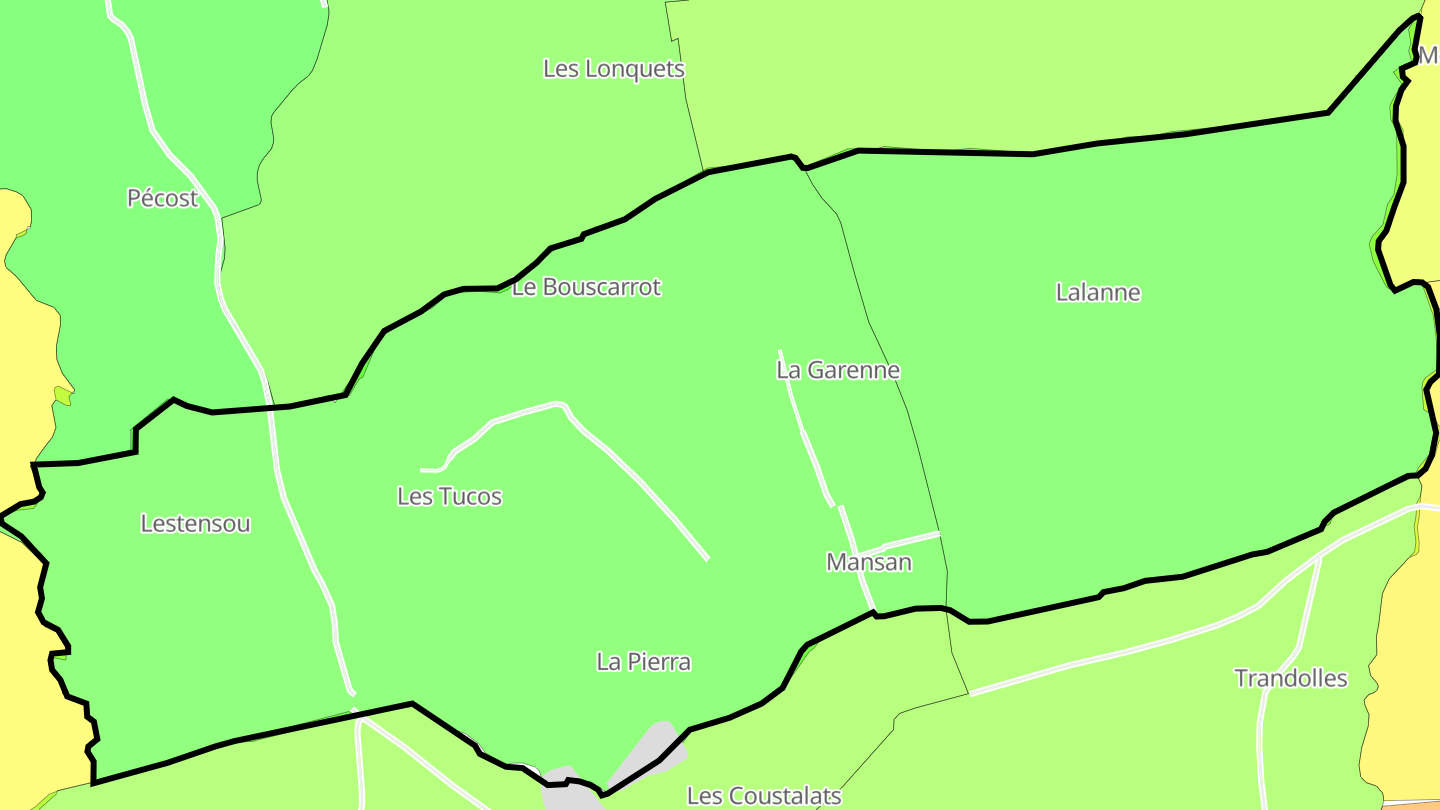 Carte des prix de l'immobilier Mansan