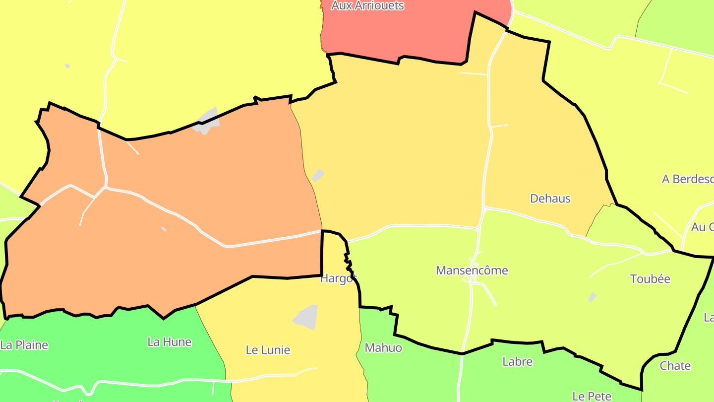 Carte des prix de l'immobilier Mansencôme
