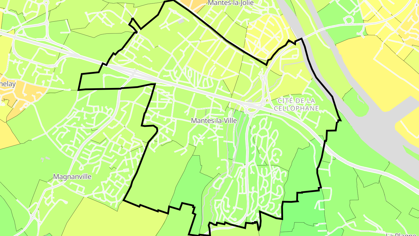 Carte des prix de l'immobilier Mantes-la-Ville