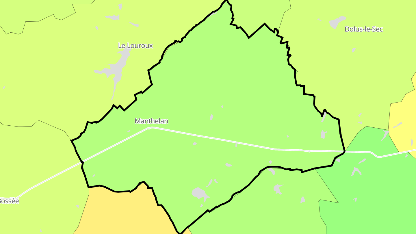 Carte des prix de l'immobilier Manthelan