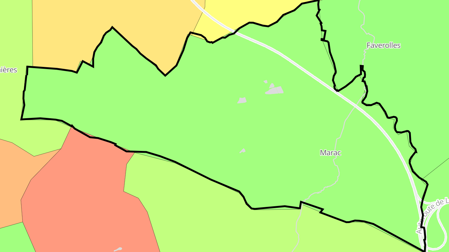 Carte des prix de l'immobilier Marac