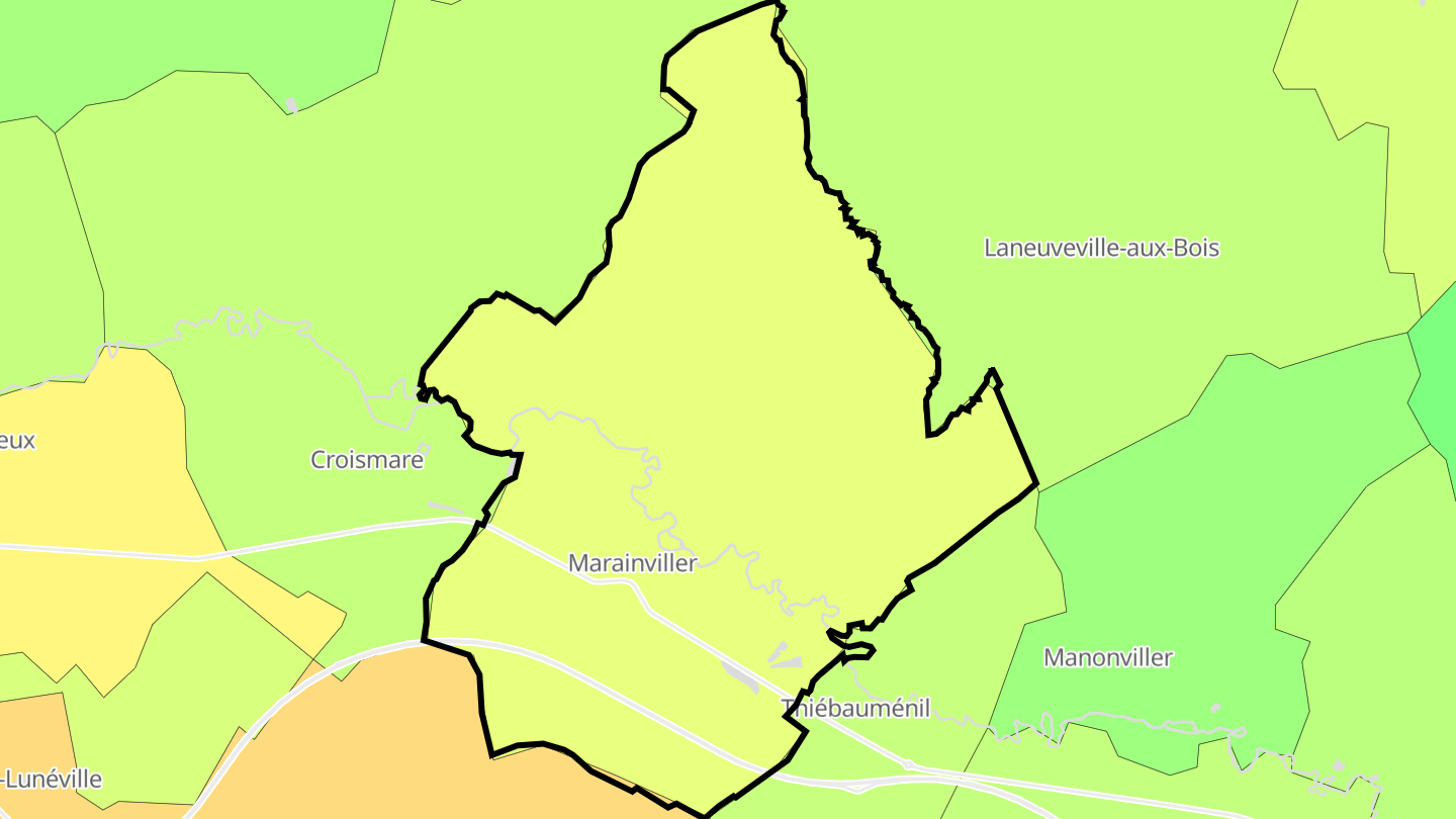 Carte des prix de l'immobilier Marainviller